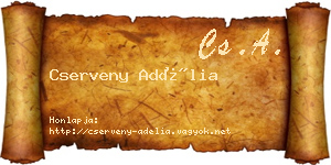 Cserveny Adélia névjegykártya
